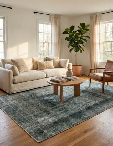6' 2 x 9' 4 Hand Knotted Ultra Vintage Persian Wool Rug