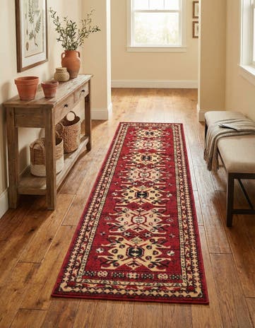 Red Heris Runner Rug