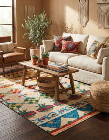 5' 8 x 8' 3 Hand Knotted Darya Wool Rug
