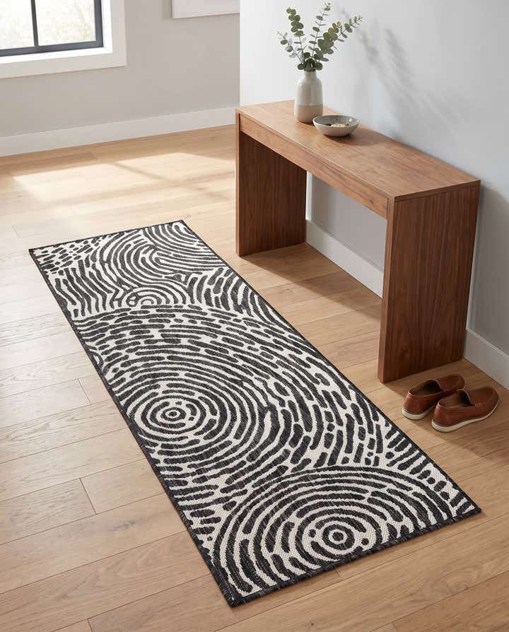 2' x 5' 3 Easy-Clean Modern Indoor / Outdoor Runner Rug