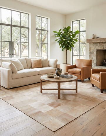 5' 1 x 8' Cowhide Rug