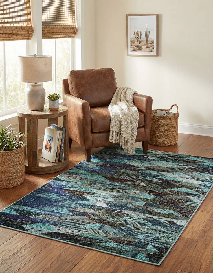 Detail image of 2' x 3'  Washable Santa Fe Rug