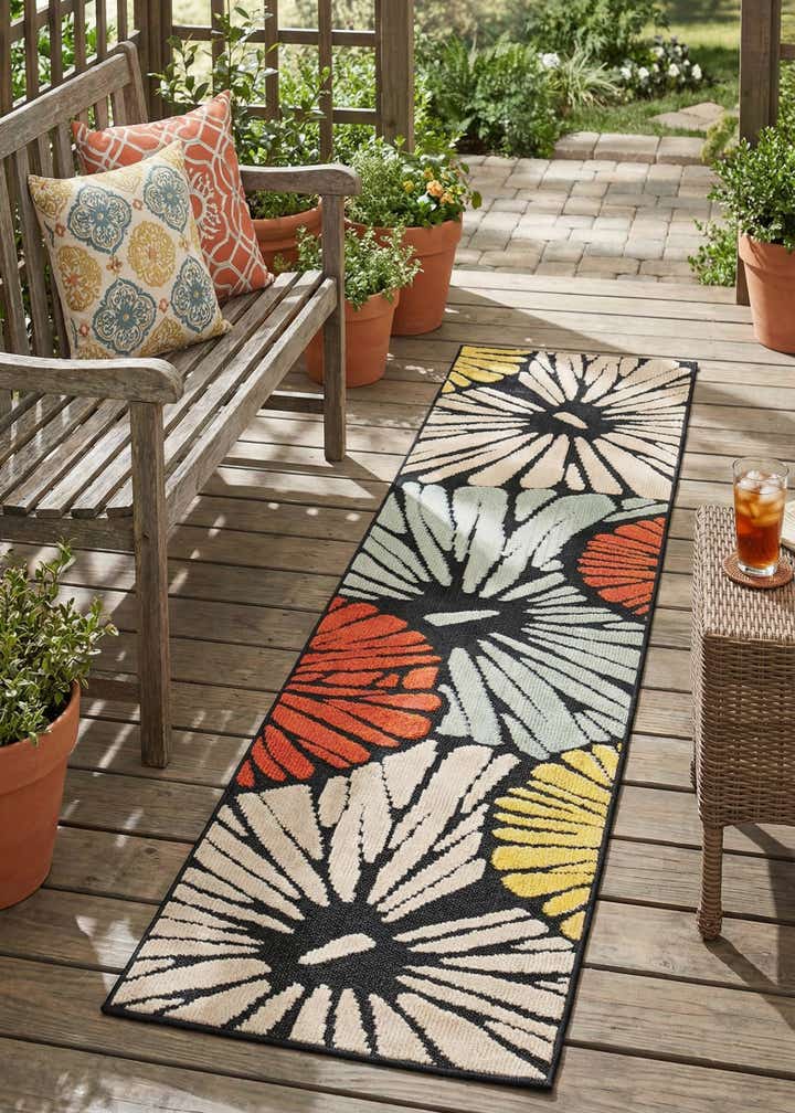2' x 8' Easy-Clean Casablanca Indoor / Outdoor Runner Rug
