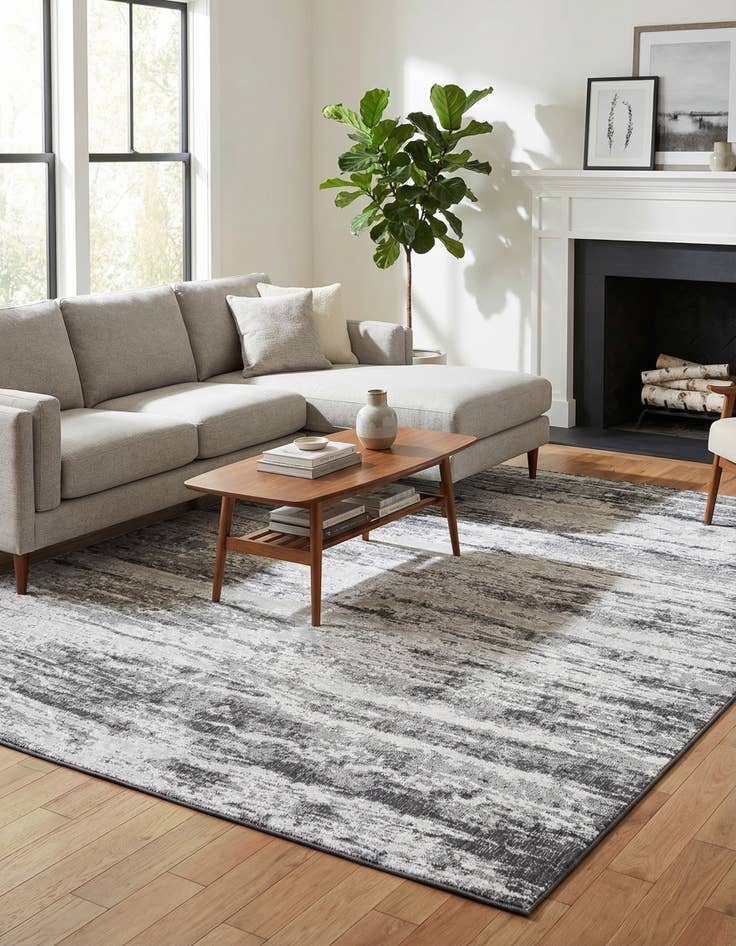 Detail image of 10' x 14'  Washable Modern Indoor / Outdoor Rug