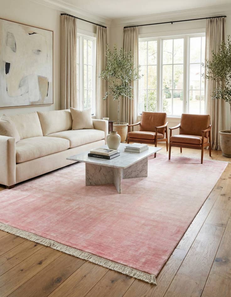 Detail image of 5' 7 x 8'  Hand Knotted Darya Wool Rug