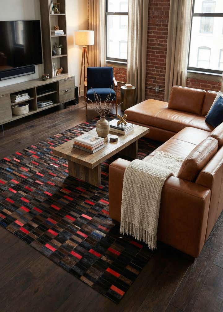 5' x 8' Cowhide Stocks Rug