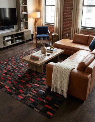 5' x 8' Cowhide Stocks Rug