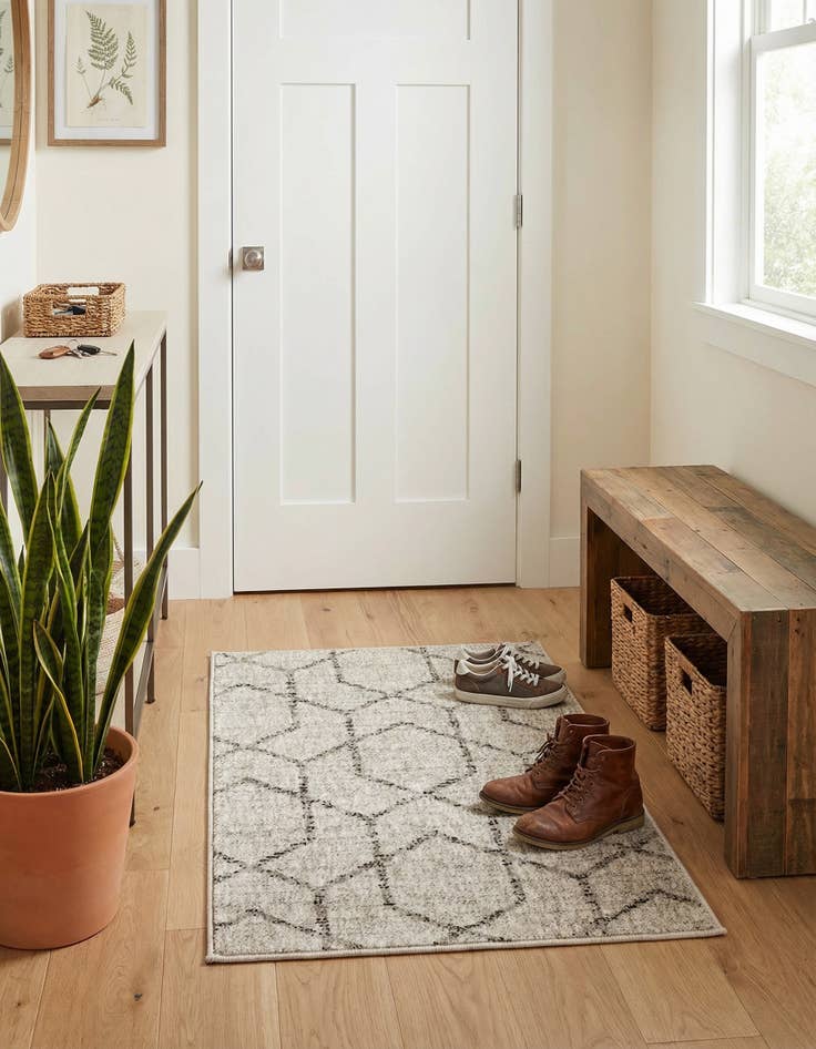 Detail image of  2' x 3' Eco Trellis Rug