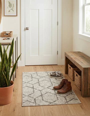 Ivory Eco Trellis Rug
