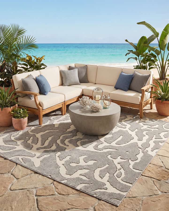 10' x 10' Easy-Clean Sabrina Soto Indoor / Outdoor Square Rug