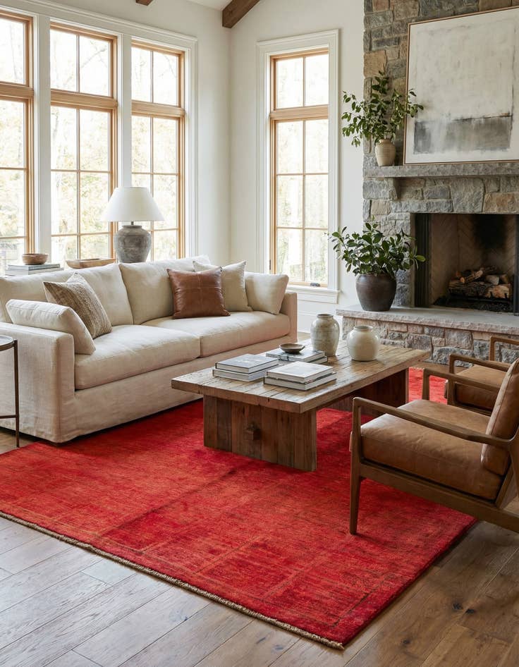 Detail image of  4' 10 x 6' 9  Hand Knotted Modern Ziegler Rug