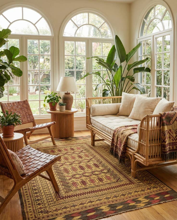 Detail image of 3' 9 x 6' 8 Hand Knotted Sumak Wool Rug