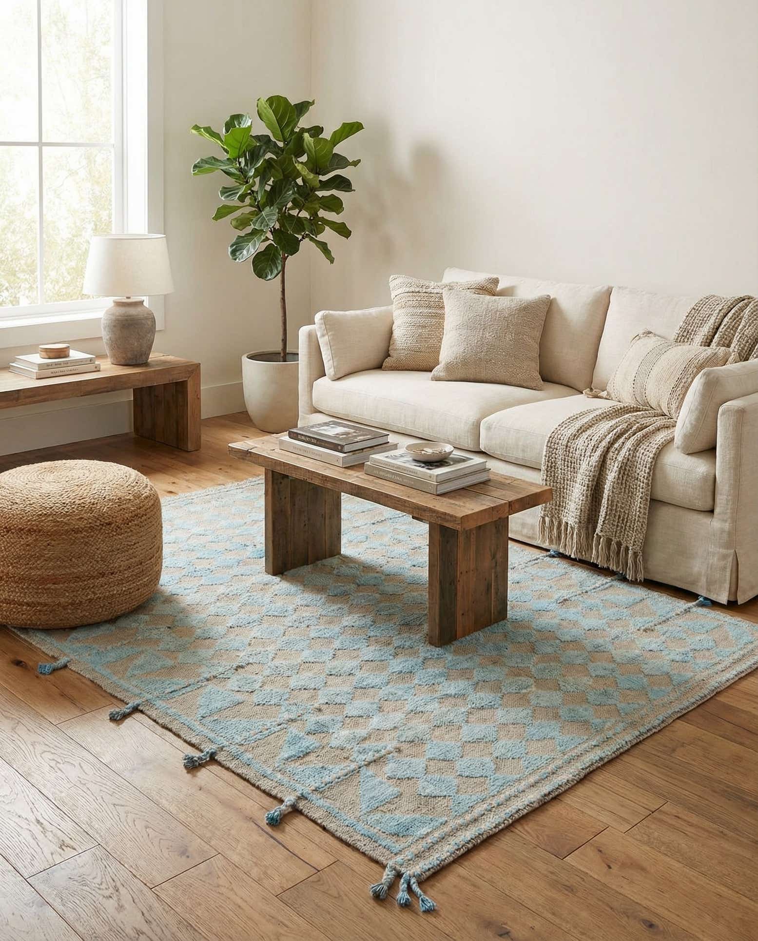 5' 2 x 7' 1 Hand Knotted Moroccan Wool Rug
