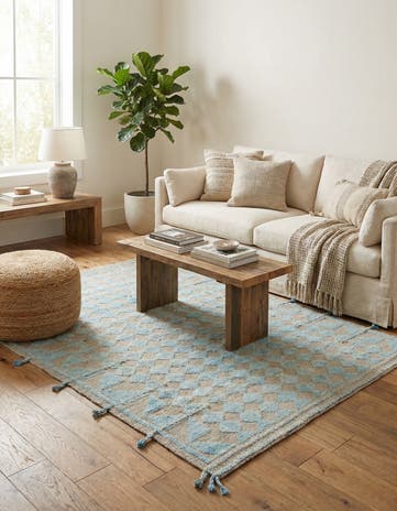 5' 2 x 7' 1 Hand Knotted Moroccan Wool Rug