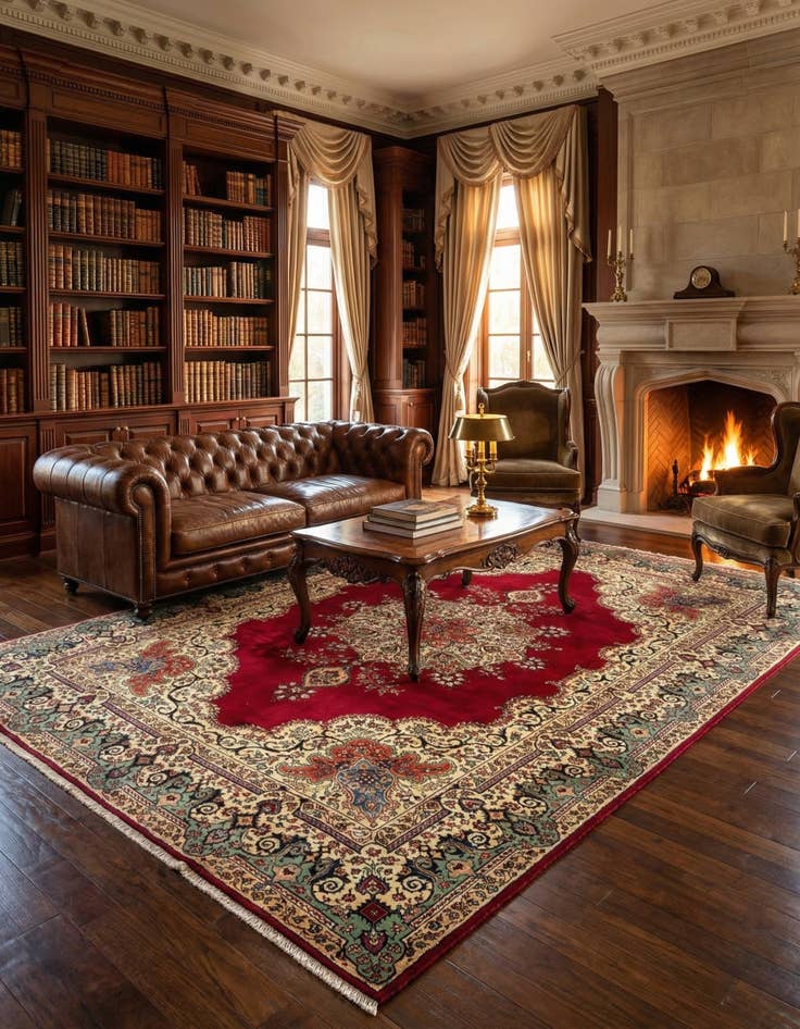 Detail image of 8' 2 x 11' 3 Tabriz Wool Rug