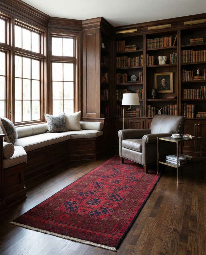 2' 8 x 6' 7 Hand Knotted Khal Mohammadi Wool Runner Rug