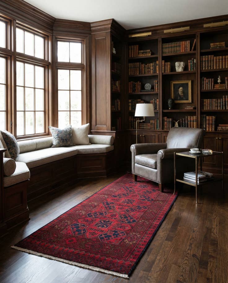 Detail image of 2' 8 x 6' 7 Hand Knotted Khal Mohammadi Wool Runner Rug