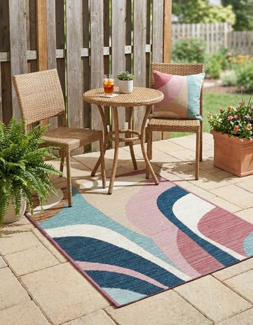 2' x 3' Easy-Clean Modern Indoor / Outdoor Rug