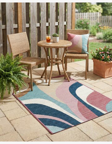 2' x 3' Easy-Clean Modern Indoor / Outdoor Rug