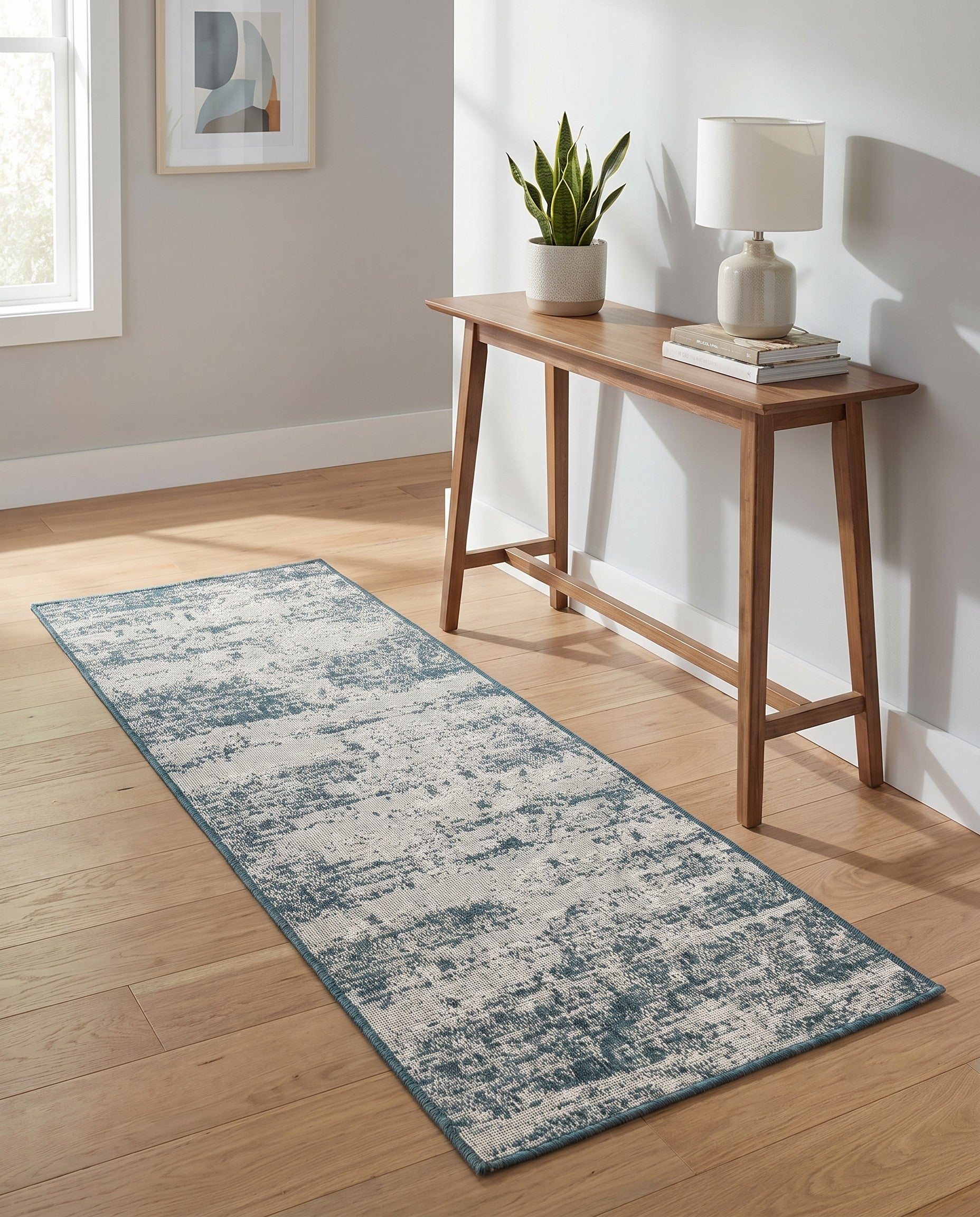 2' x 5' Easy-Clean Modern Indoor / Outdoor Runner Rug