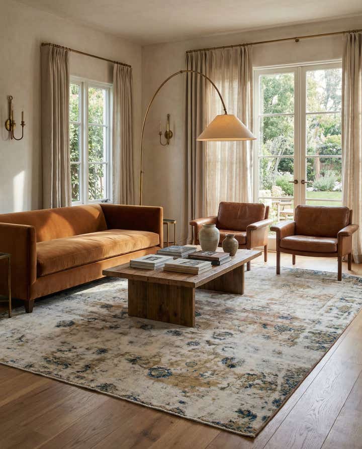 6' 8 x 11' Hand Knotted Ultra Vintage Persian Wool Rug