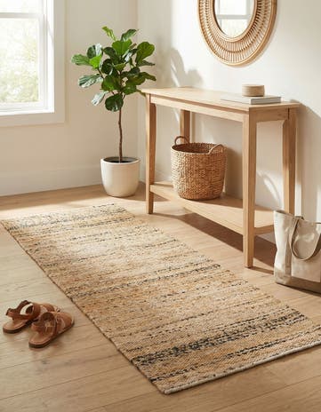 2' x 4' 1 Hand Woven Palm Beach Jute Runner Rug