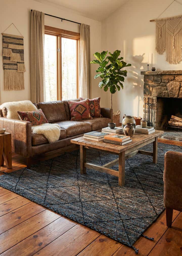 7' 7 x 10' Hand Knotted Moroccan Wool Rug