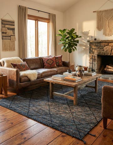 7' 7 x 10' Hand Knotted Moroccan Wool Rug