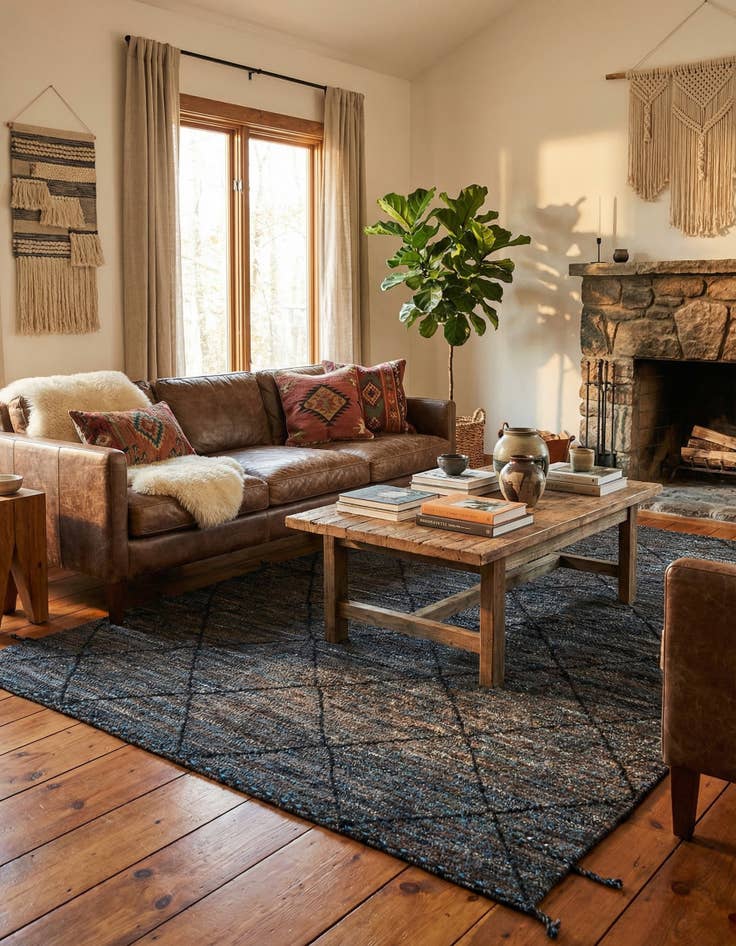 Detail image of 7' 7 x 10' Hand Knotted Moroccan Wool Rug