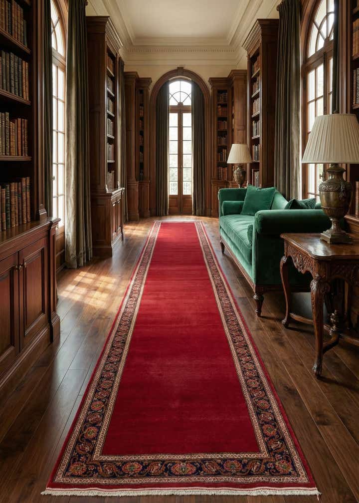 3' 6 x 30' 2 Hand Knotted Kashan Persian Runner Rug