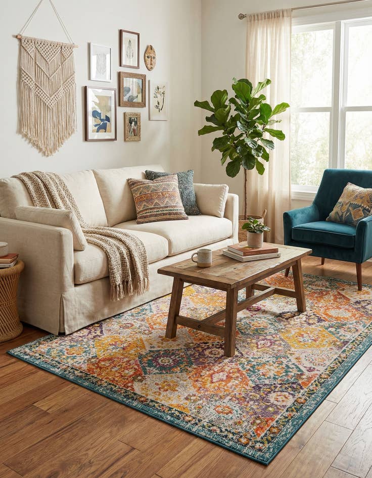 Detail image of 5' 3 x 7' Carrington Rug