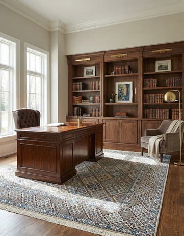 6' 8 x 6' 11 Hand Knotted Nain Rug