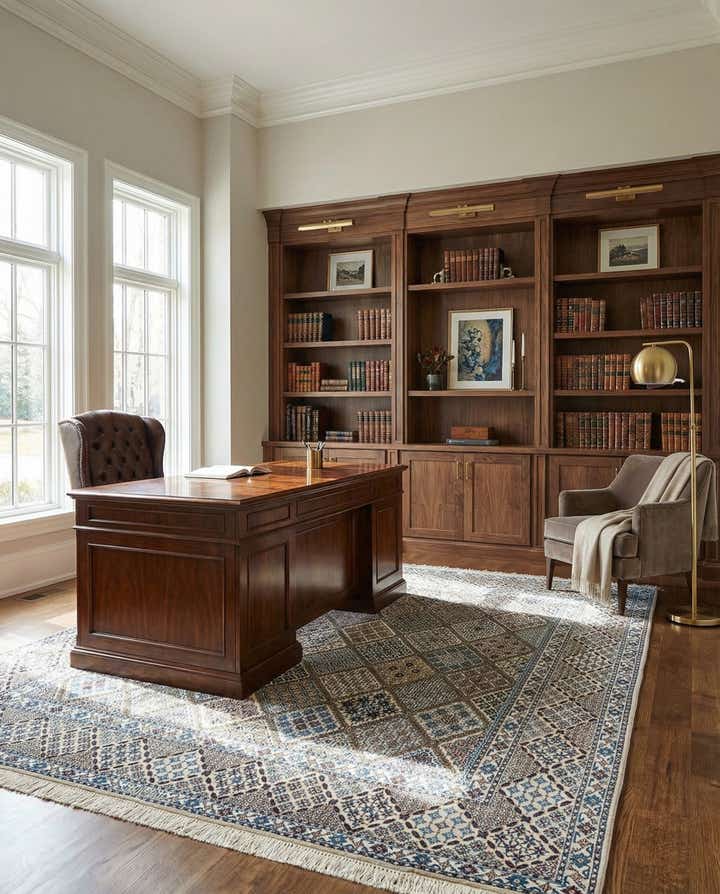6' 8 x 6' 11 Hand Knotted Nain Rug