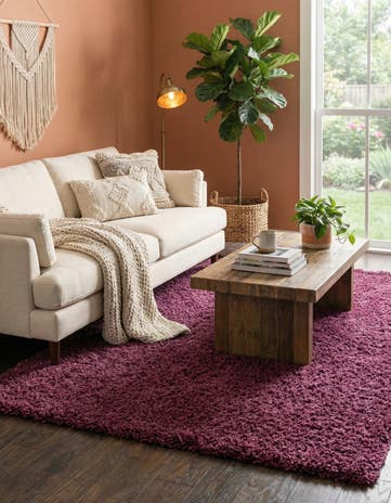 10' x 13' Solid Shag Rug