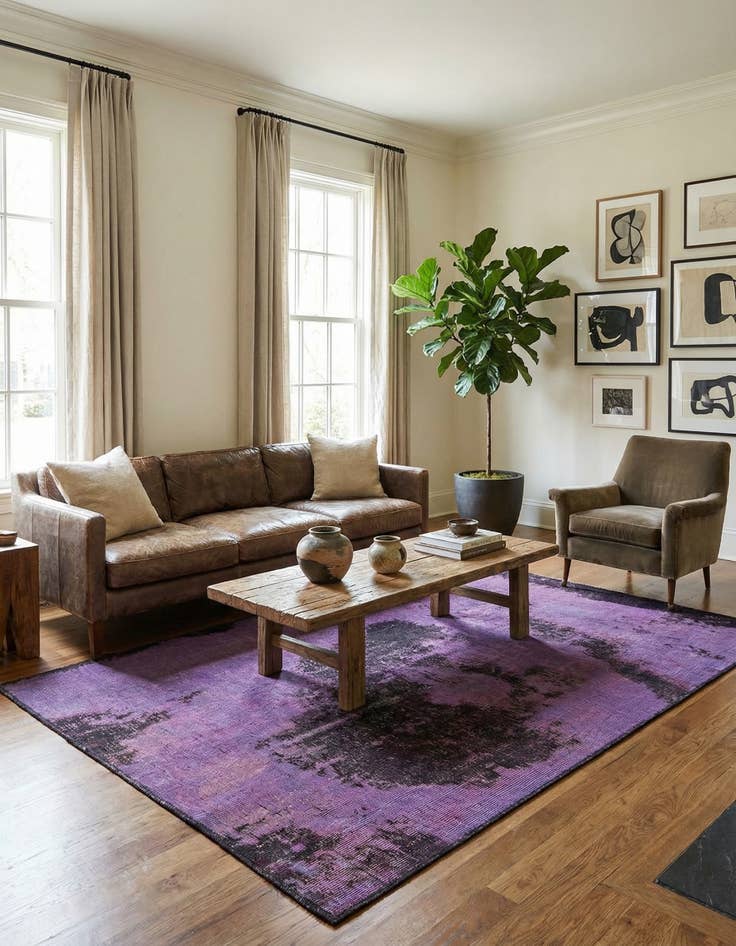 Detail image of 4' 3 x 6' 3  Hand Knotted Ultra Vintage Persian Wool Rug