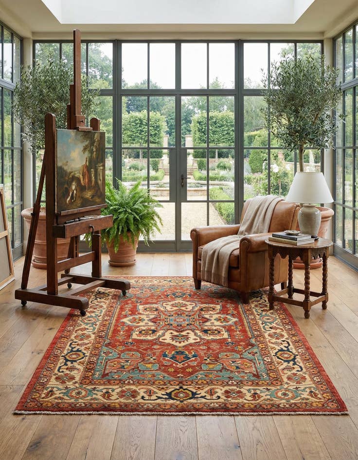 Detail image of 5' 11 x 8' 8 Serapi Wool Rug