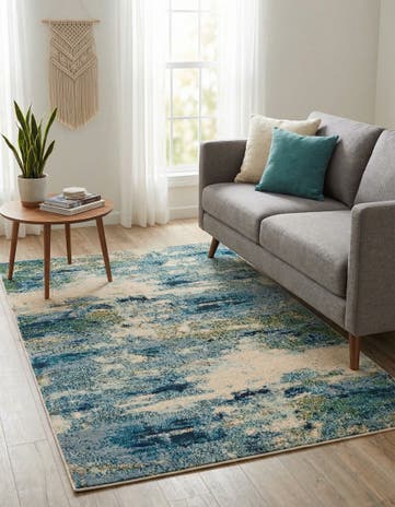 3' 3 x 5' 3 Washable Spectrum Rug