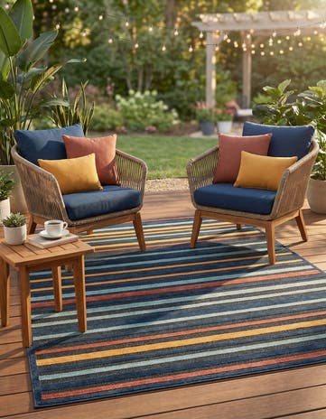 Charcoal Easy-Clean Belize Indoor / Outdoor Rug