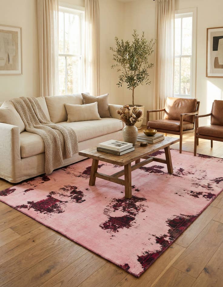 Detail image of  6' x 7' 10  Hand Knotted Ultra Vintage Persian Wool Rug