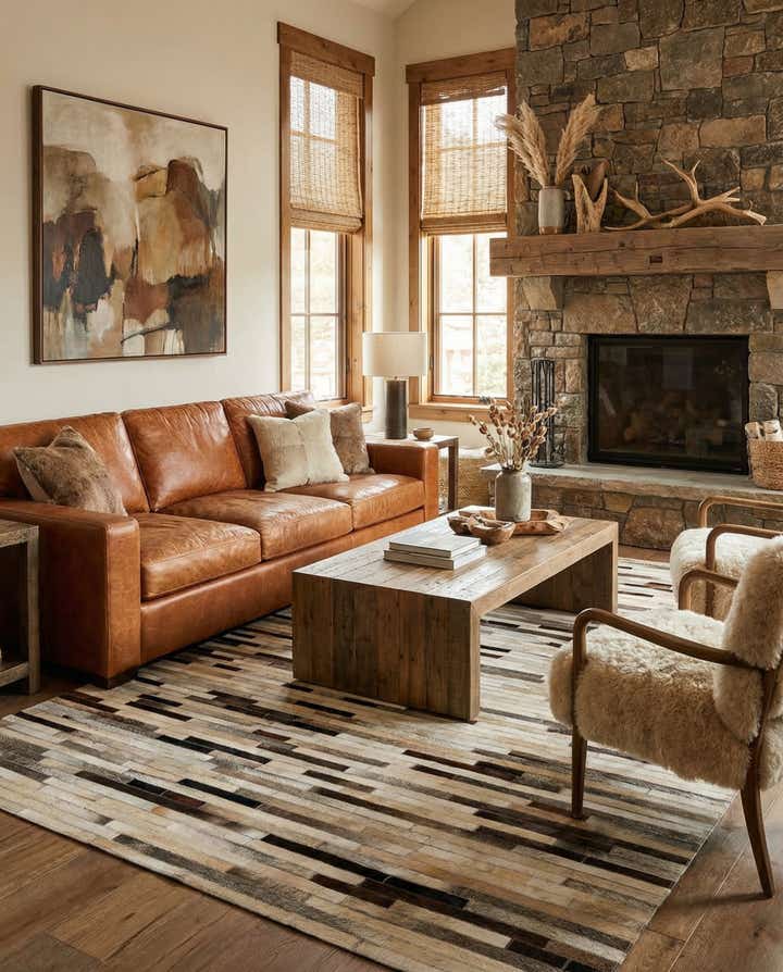 5' 1 x 7' 11 Cowhide - Patchwork Rug