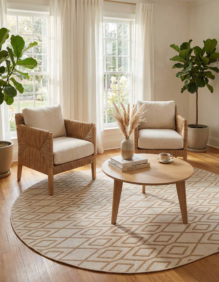 Detail image of 7' 10 x 10'  Washable Jill Zarin Turks and Caicos Indoor / Outdoor Oval Rug