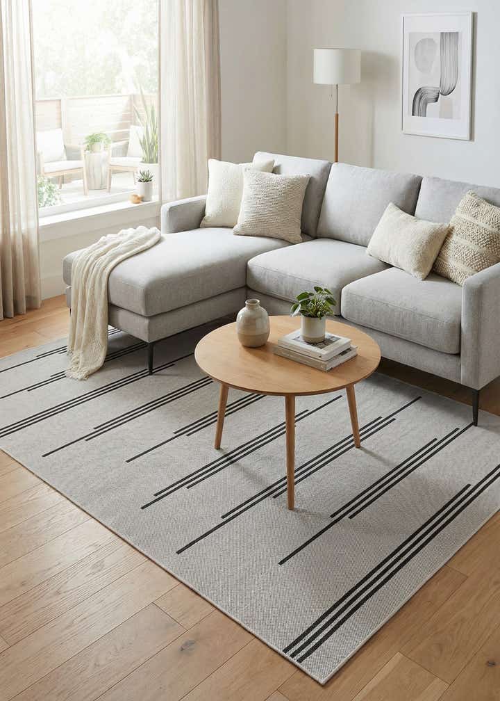 5' 3 x 8' Easy-Clean Modern Indoor / Outdoor Rug