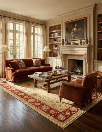 6' 6 x 9' 7 Ziegler Wool Rug