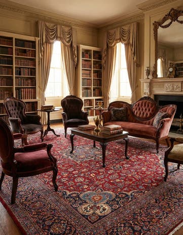10' 1 x 13' 7 Kashan Wool Rug