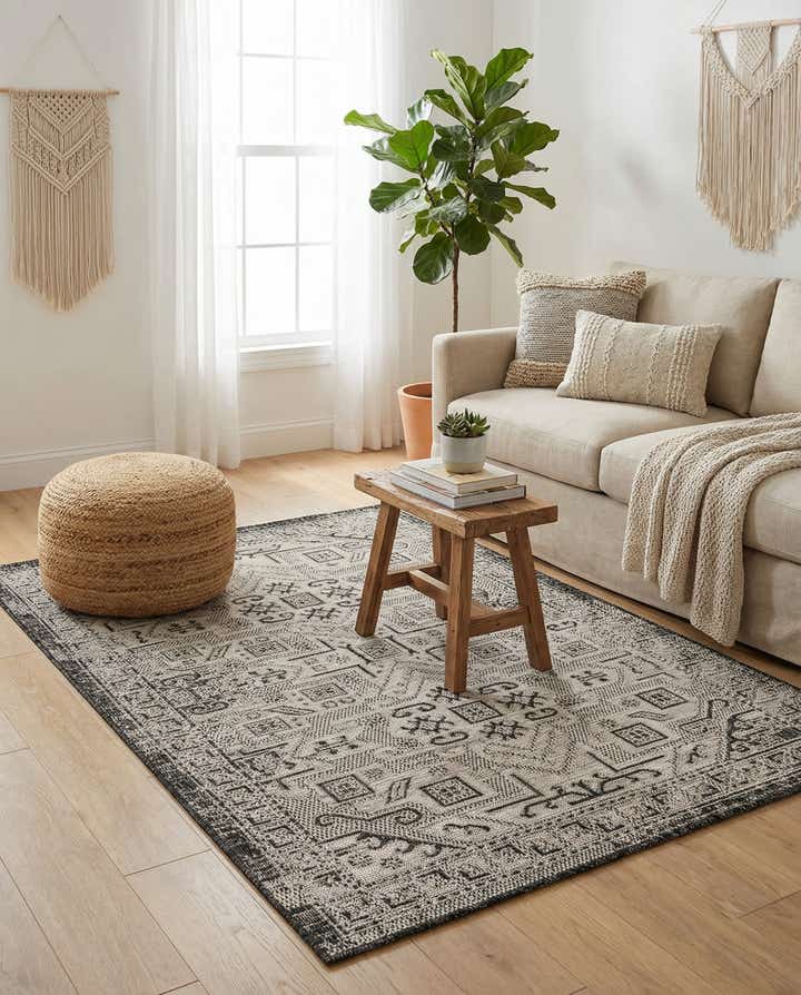 3' x 5' 3 Easy-Clean Aztec Indoor / Outdoor Rug