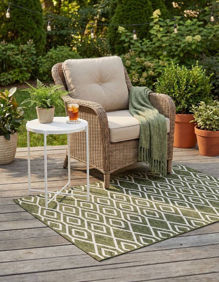 Detail image of 1' 4 x 1' 4  Washable Jill Zarin Turks and Caicos Indoor / Outdoor Sample Rug