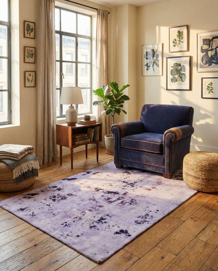 3' 8 x 6' 8 Hand Knotted Ultra Vintage Persian Wool Rug