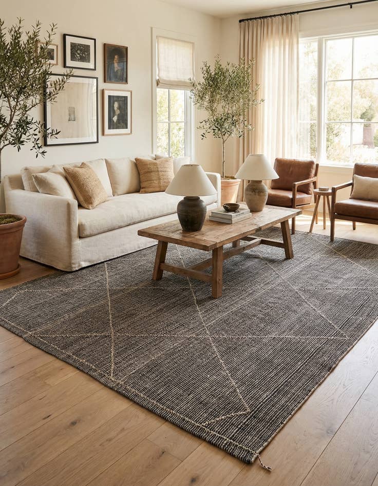 Detail image of 9' x 12'  Hand Knotted Darya Wool Rug