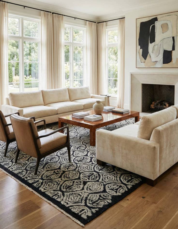 Detail image of 8' 5 x 9' 6  Hand Knotted Darya Wool Rug