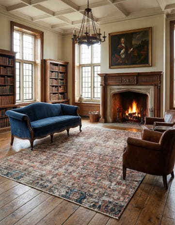 7' 5 x 12' 2 Vintage Royal Wool Rug